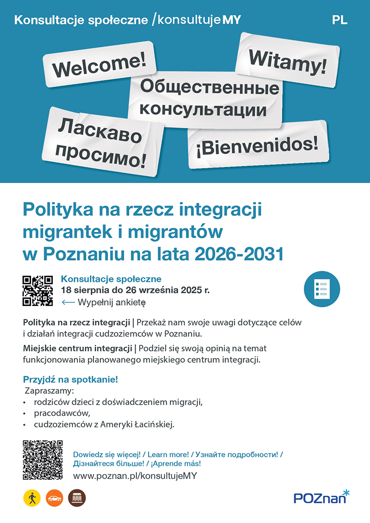 Plakat informacyjny dot konsultacji