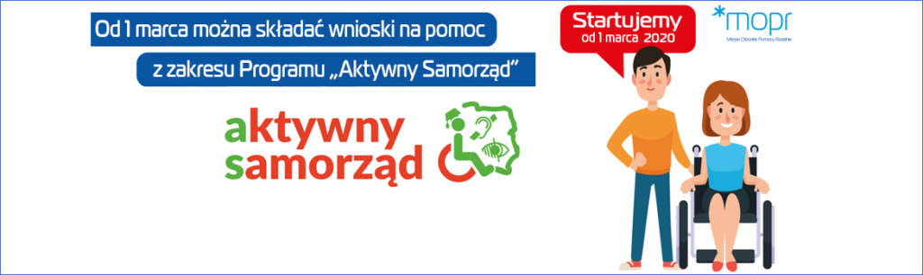 Plakat o rozpoczeciu składania wniosków na Aktywny Samorząd 2020