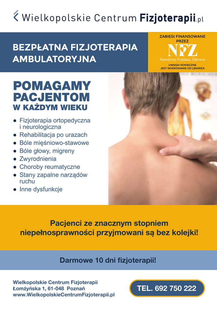 Ulotka fizjoterapii ambulatoryjnej