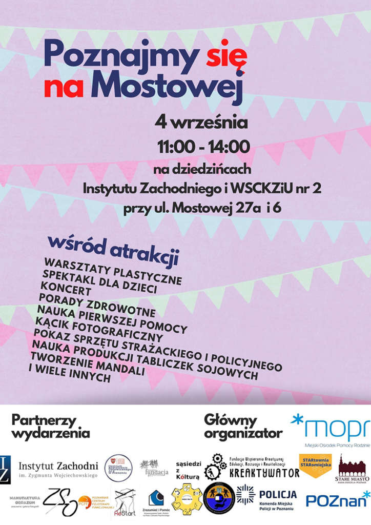 Plakat imprezy POZBAJMY SIĘ NA MOSTOWEJ