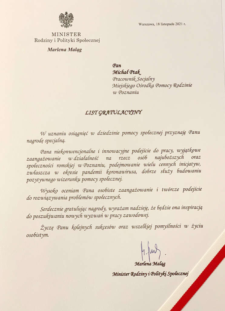 Dyplom dl Pana Ptaka