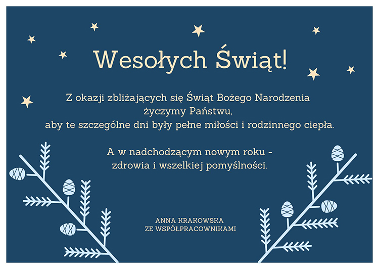 Karta świąteczna 2022