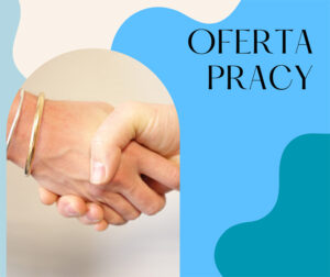 Zdjęcie uścisku dłoni i napis: oferta pracy